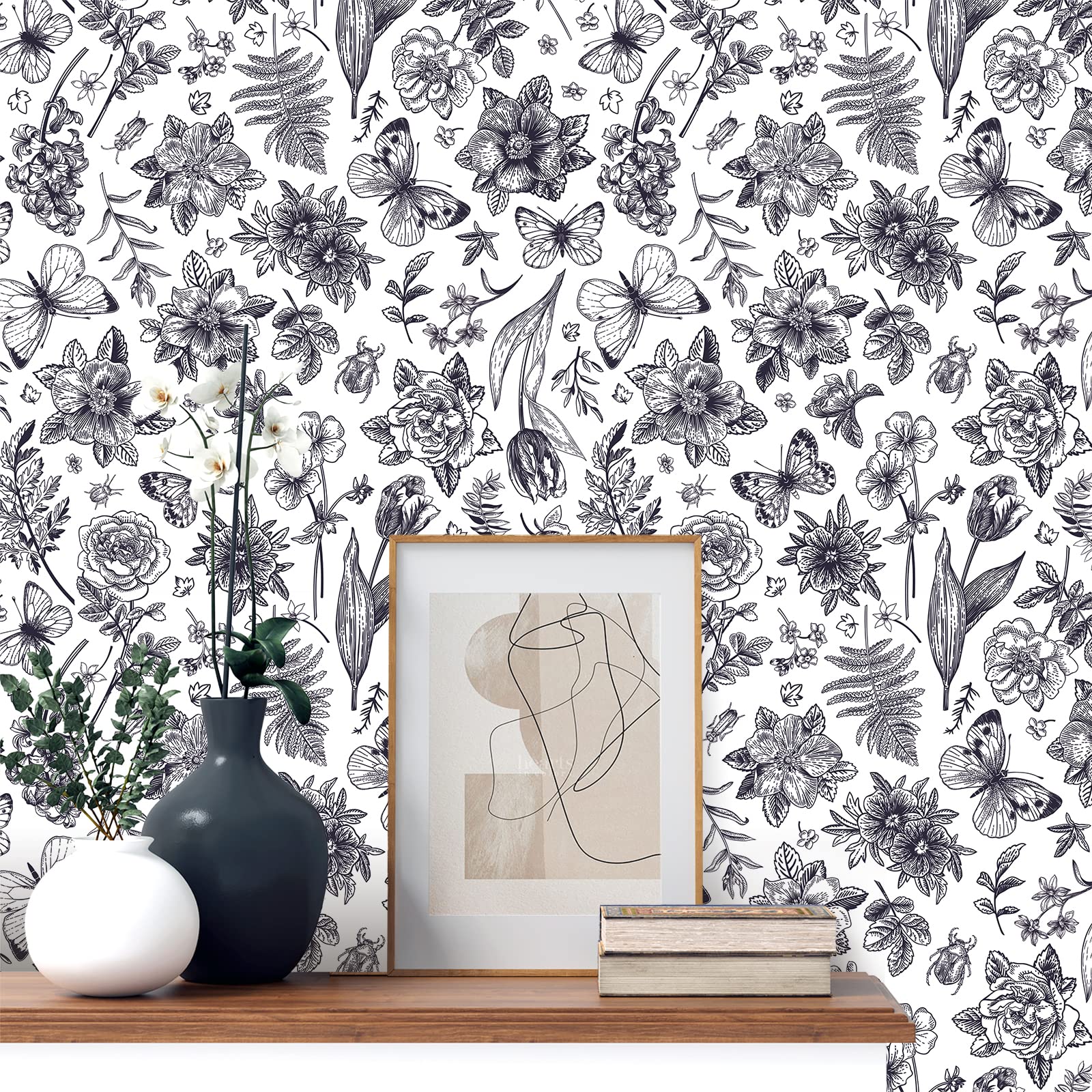 Amazon | CRE8TIVE 壁紙シール 花柄 壁紙 クロス リメイクシート